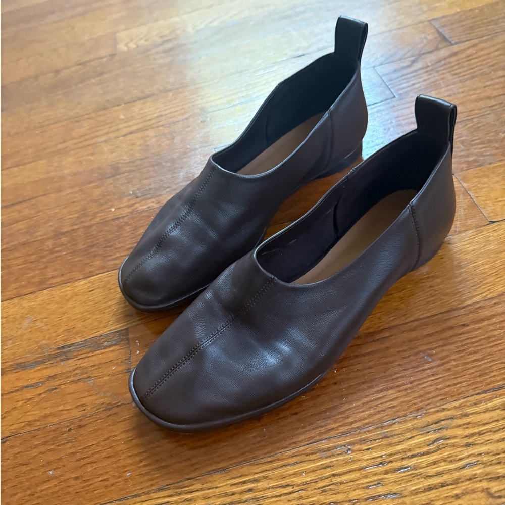 Mansur Gavriel Dark Brown Flats